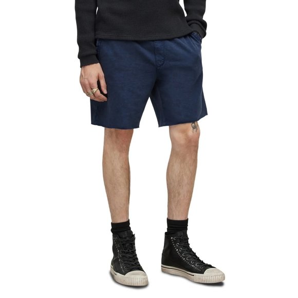 John Varvatos Collection Men's York French Terry Garment Dye Shorts Navy - Picture 3 of 7